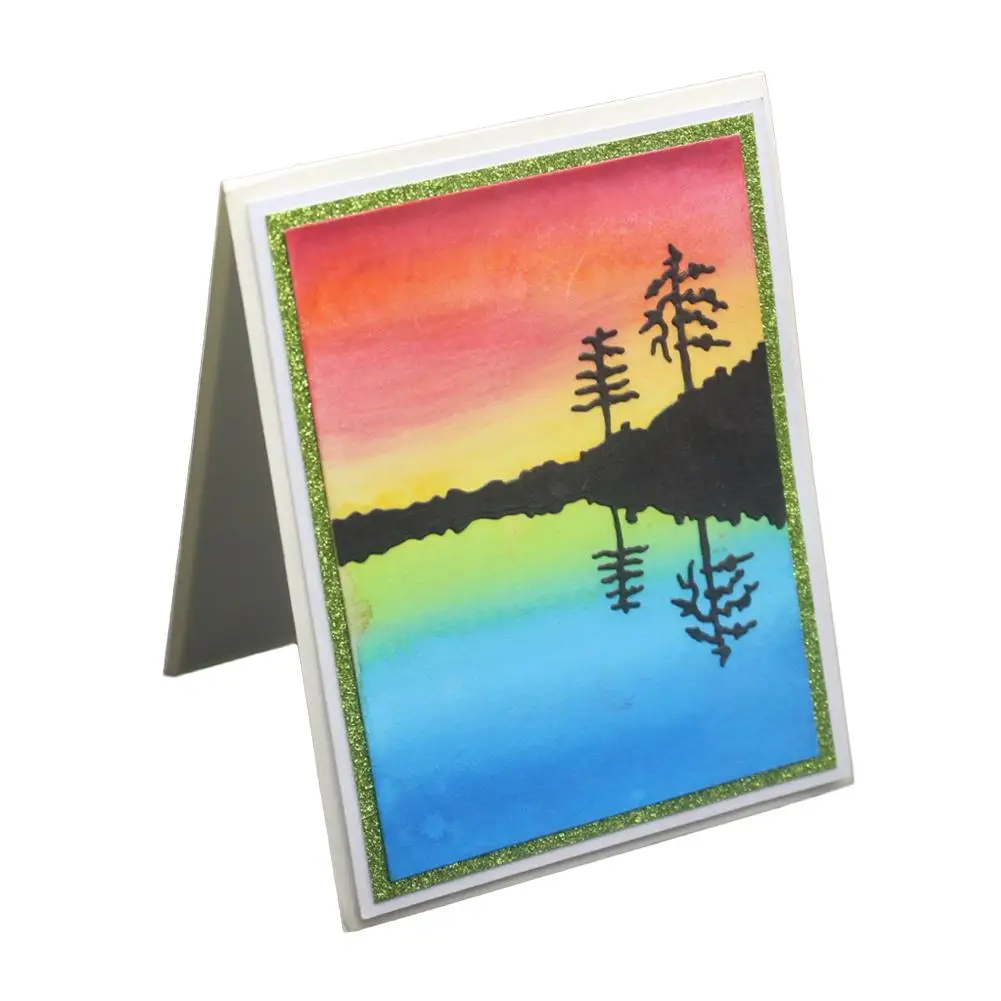 Отражение дерево Вырубные штампы ремесла тиснение Шаблоны Новая Свадебная