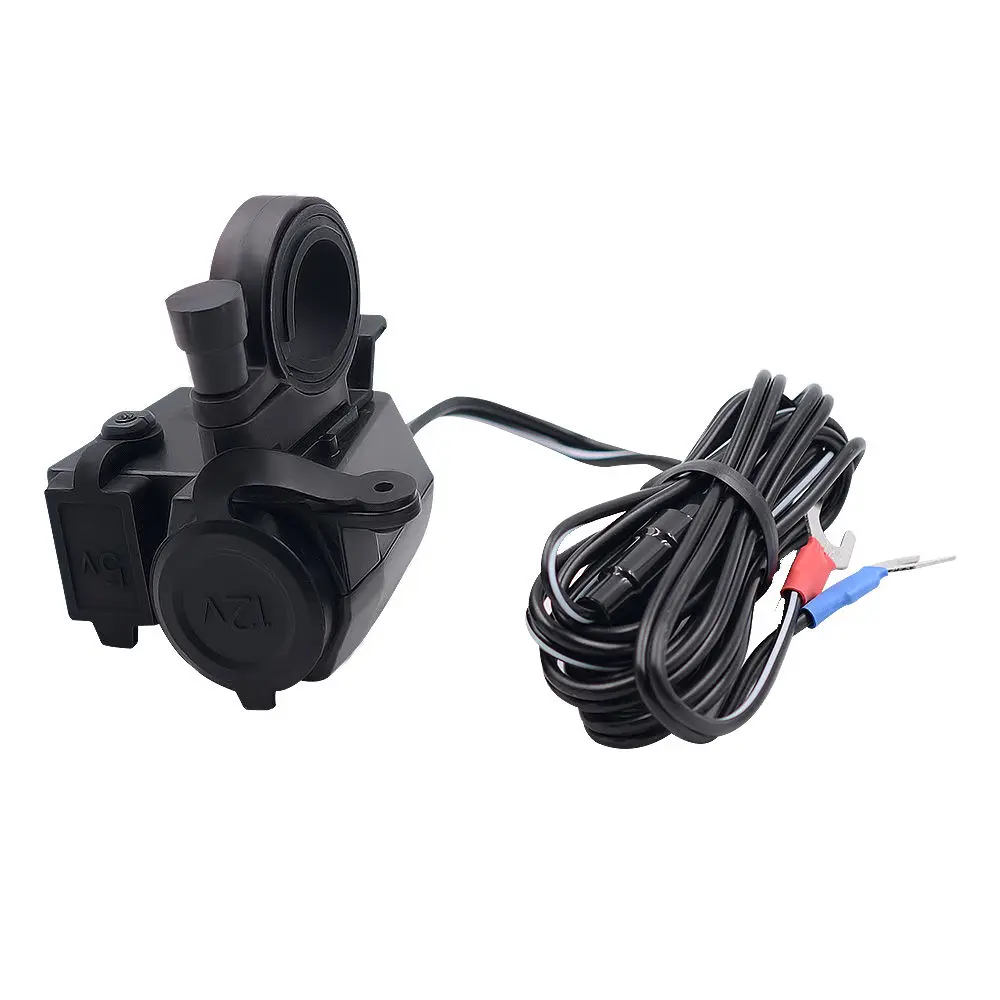 Водонепроницаемый автомобильный прикуриватель Power Socke 5V/12V Adaptateur 1.2A/2.1A Moto USB