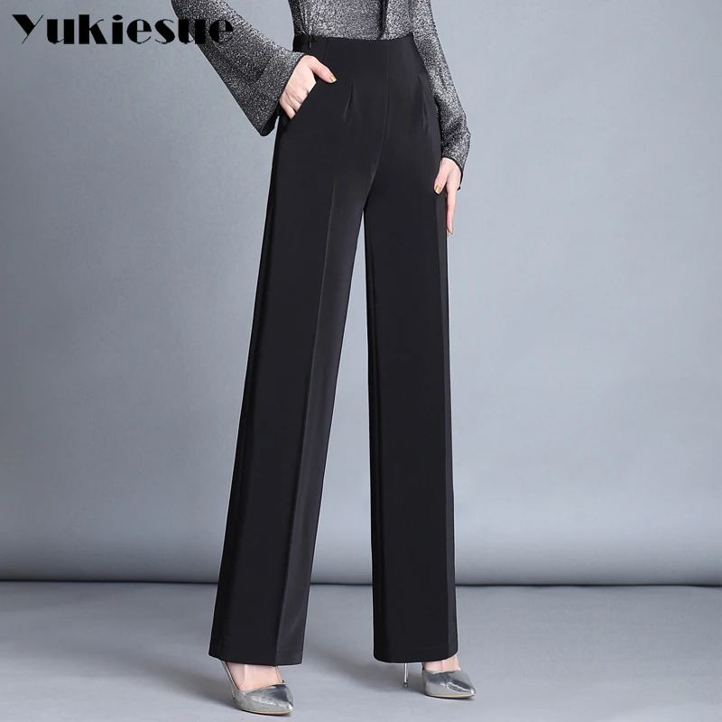 Широкие брюки Капри женские 2018 Лето Весна OL формальные Свободные повседневные