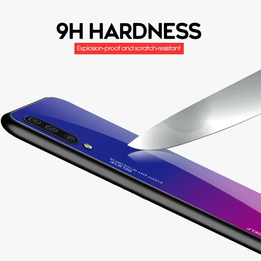 ТПУ чехол для Huawei Mate 20 Lite градиент закаленное стекло Мягкий силиконовый L ite |