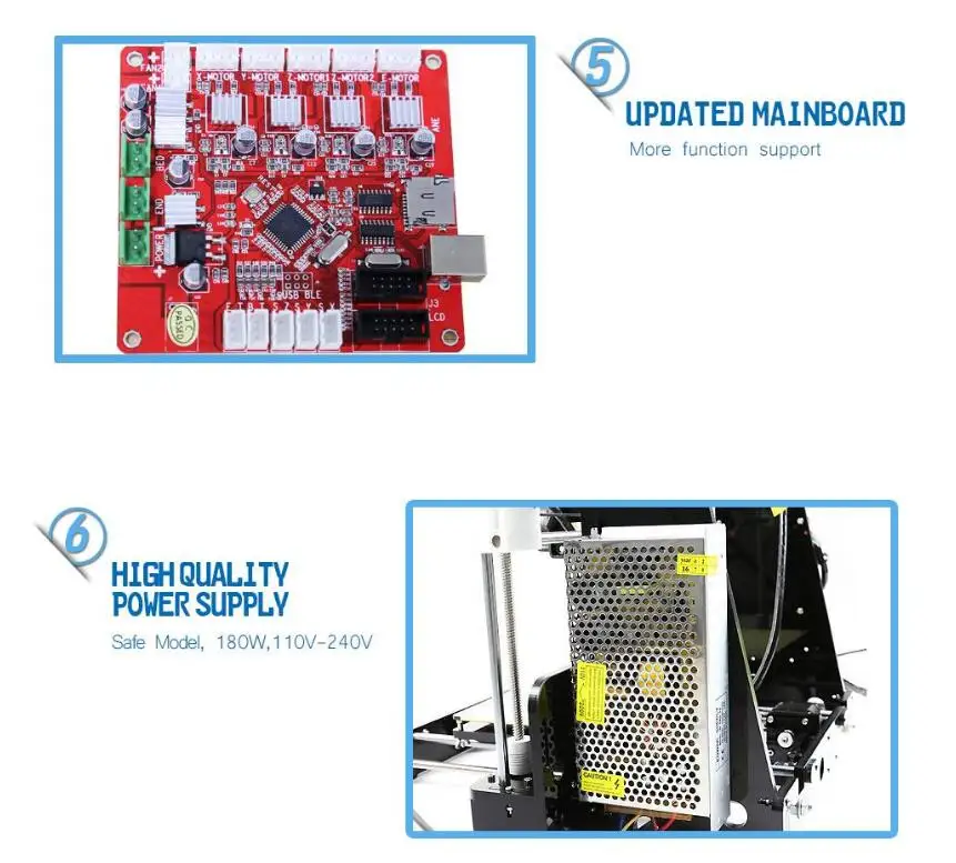 Ctc W5 3d принтер Reprap Prusa i3 DIY MK8 ЖК-принтер 3d Drucker Impressora Imprimante Resume power Failed Printing