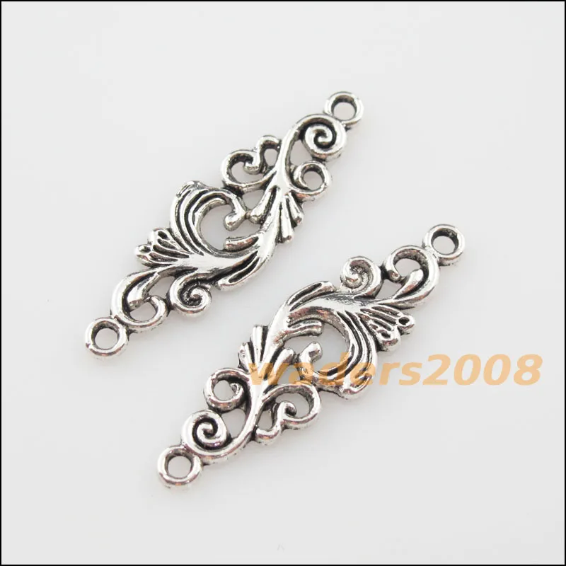 20 шт. Тибетский серебристый цвет Облака цветок амулеты подвески разъемы 11x35mm |