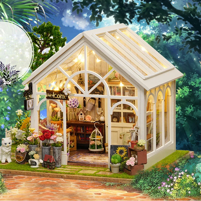 Рождественский подарок DIY Кукольный дом деревянные кукольные домики миниатюрная коробка 3D DIY Ручная работа коробка мини ремесленные наборы подарочные игрушки украшения