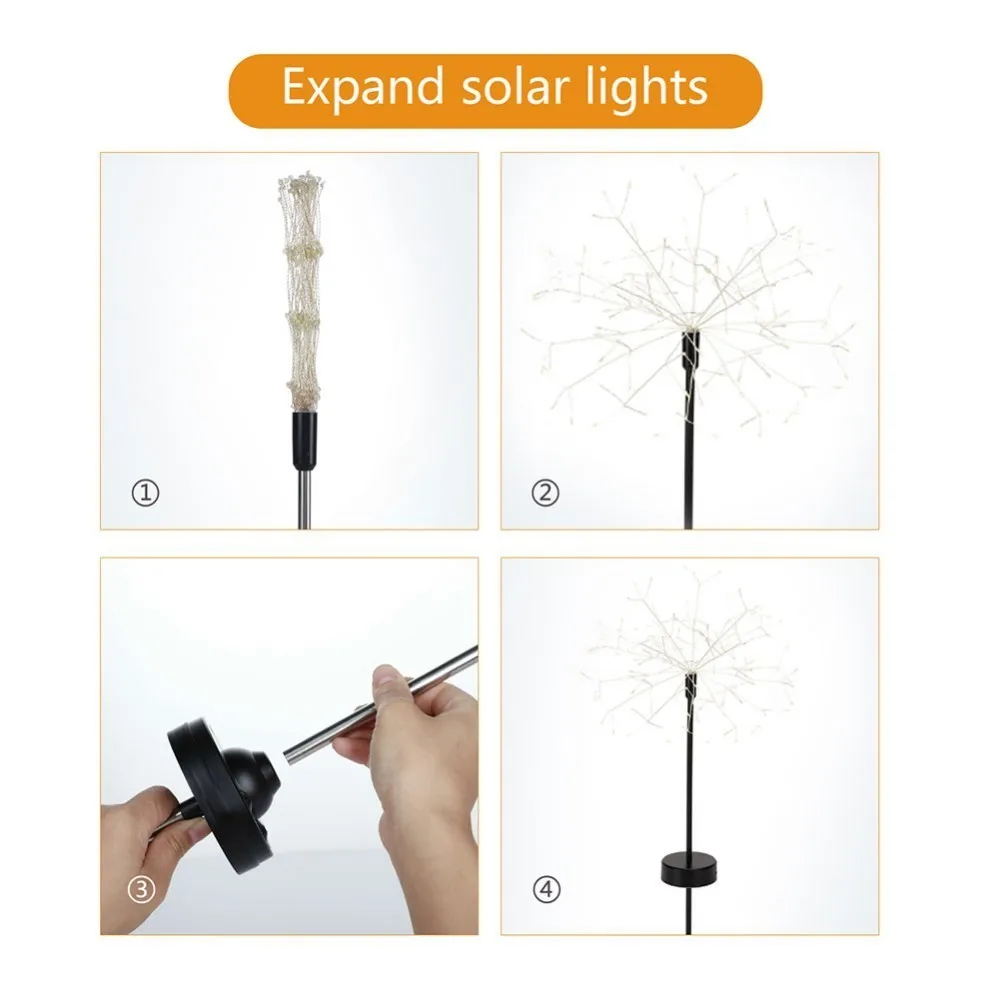 Наружная оптическая волоконная световая садовая лампа новинка солнечная
