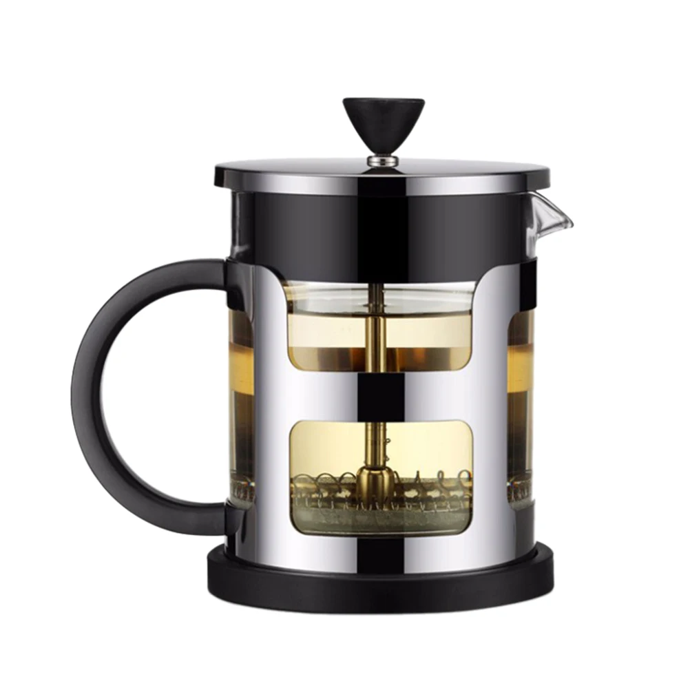 Black 1000ML 1 шт. 600 мл/1000 мл домашний чай фильтр стеклянный чайник ручка термостойкий стеклянный заварник для чая и кофе чайник - Цвет: Black 1000ML