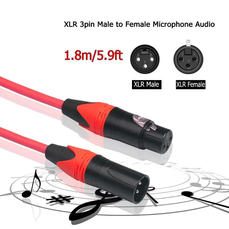 1 8 м 3Pin микшер Canon Duke-Mother XLR линейный аудио кабель штекер-гнездо полный медный