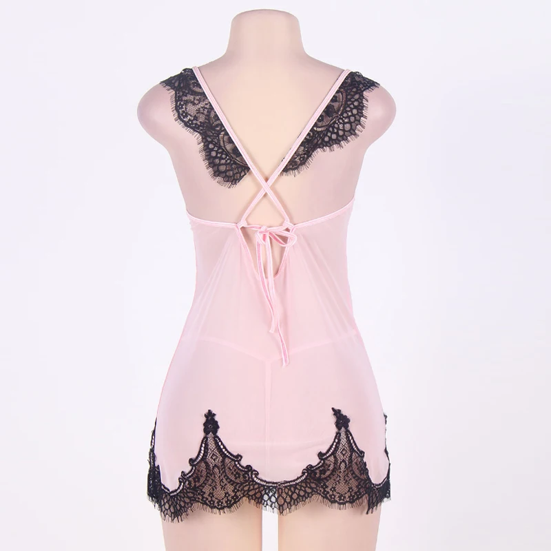 Новинка, хит, M-7XL, плюс, большой размер, женское сексуальное белье, ночная рубашка, толстая мм перспектива, прозрачная Пижама+ стринги, 37R80261