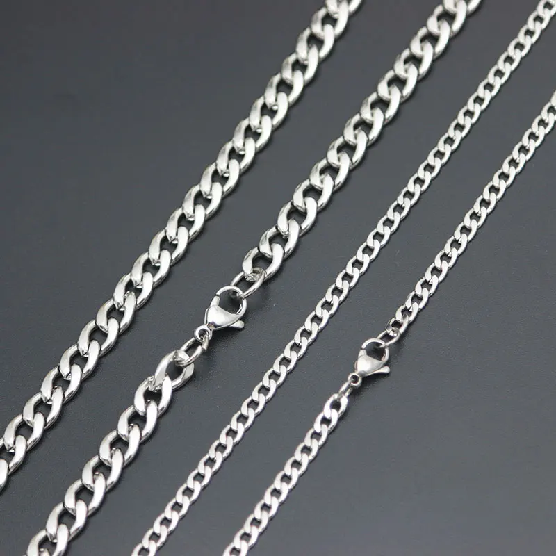 Модная цепочка из кубинской цепи для мужчин и женщин нержавеющей стали|Цепочки| |
