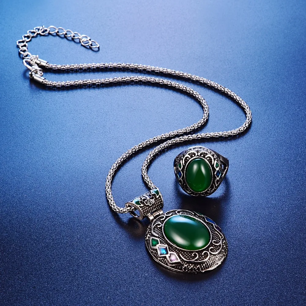 Винтаж Эмаль Ювелирные наборы для женщин чешские ювелирные изделия античное