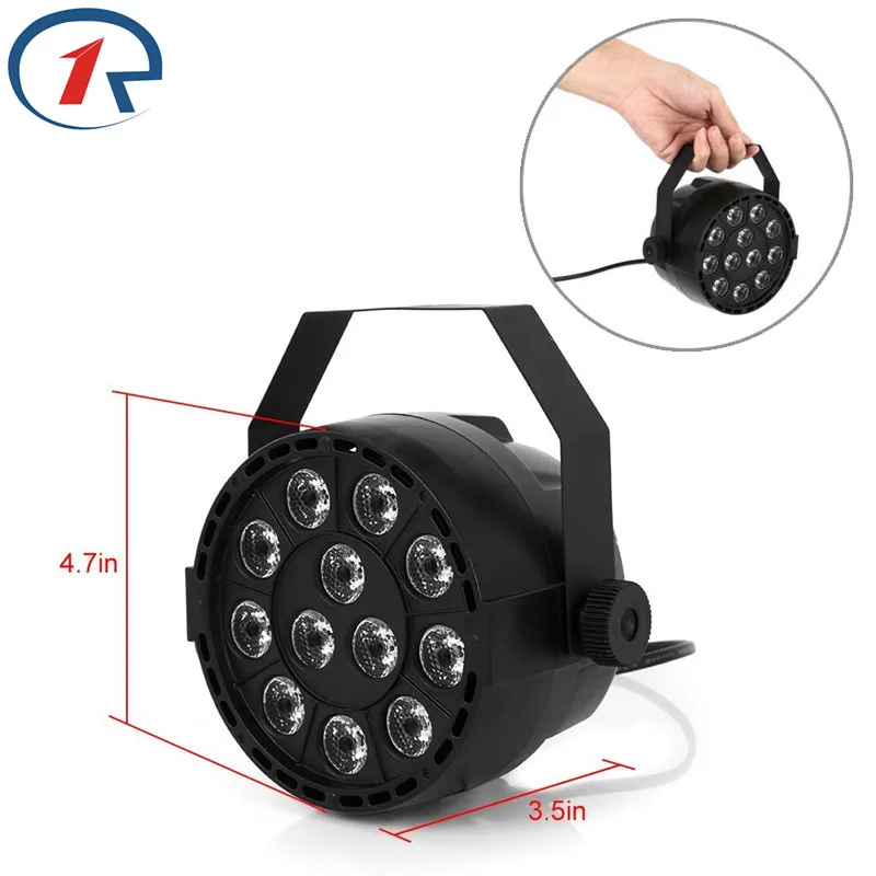 ZjRight 15W IR Remote RGBW flat LED Par light s Sound Control dmx512 проектор сцсветильник для дискотеки dj bar