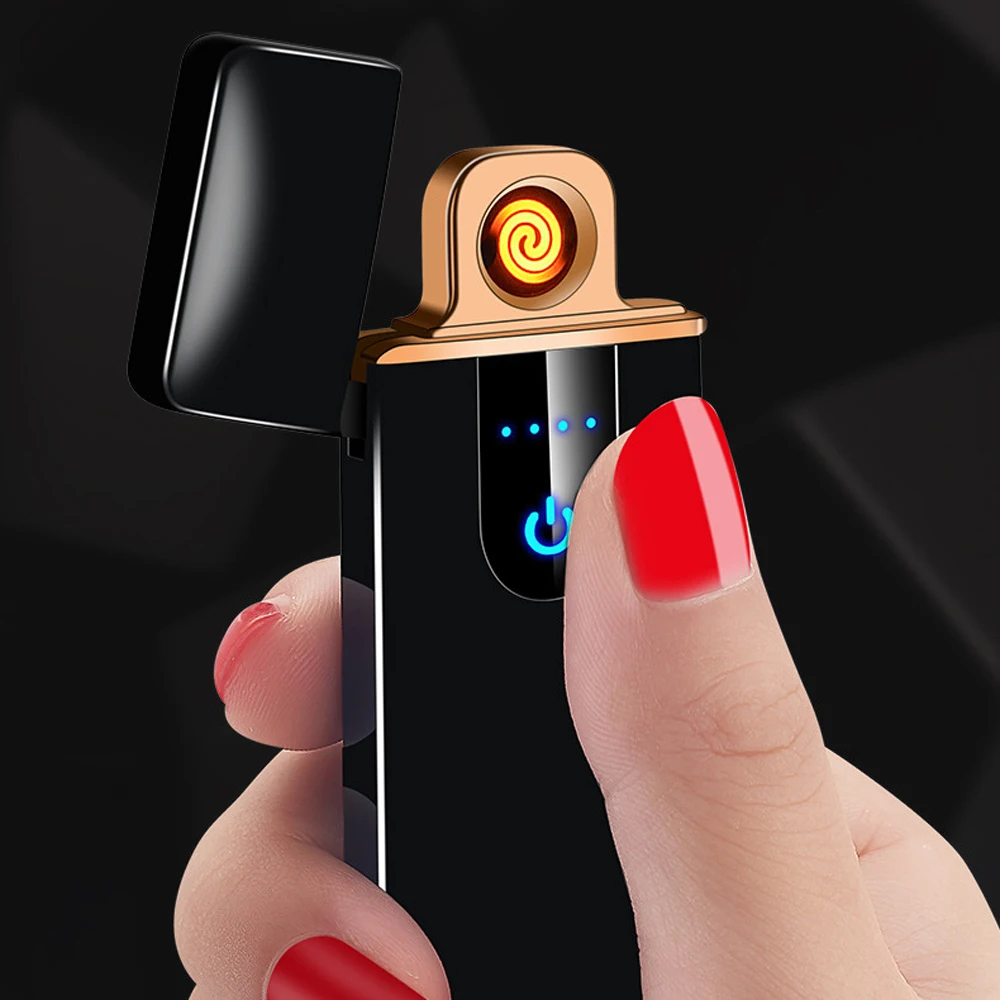 1 шт. зажигалка с USB зарядкой сенсорный переключатель сигареты для курения