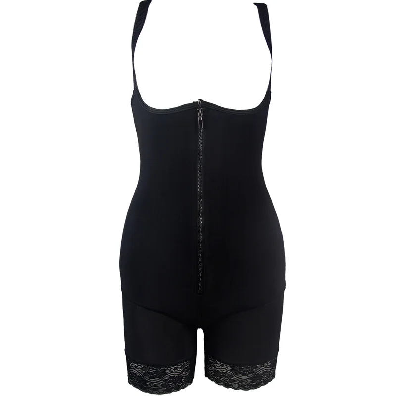 Черный сексуальный кружевной корсет на молнии для девочек Женский с контролем