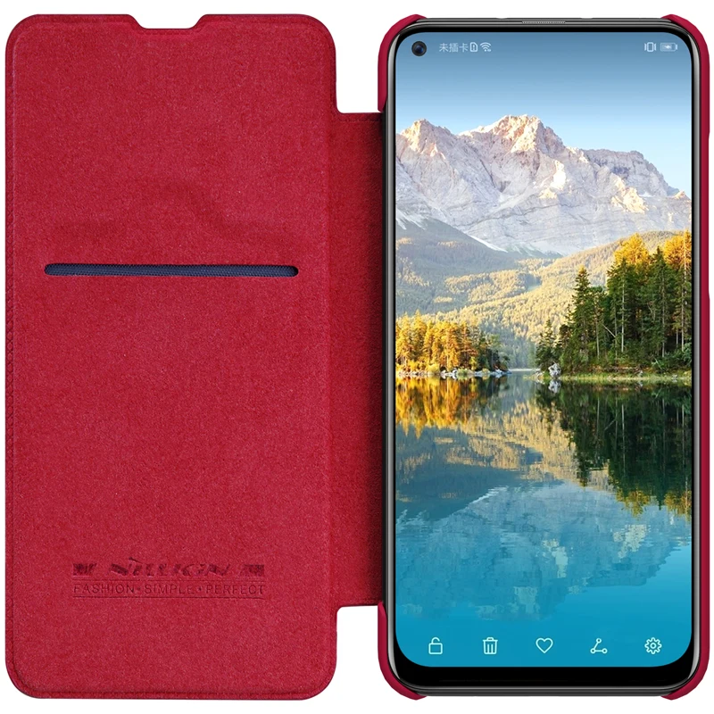 Чехол Nillkin для huawei Nova 4 Nova4 6,4 дюймов Qin Series из искусственной кожи с откидной крышкой huawei Nova 4 Чехол