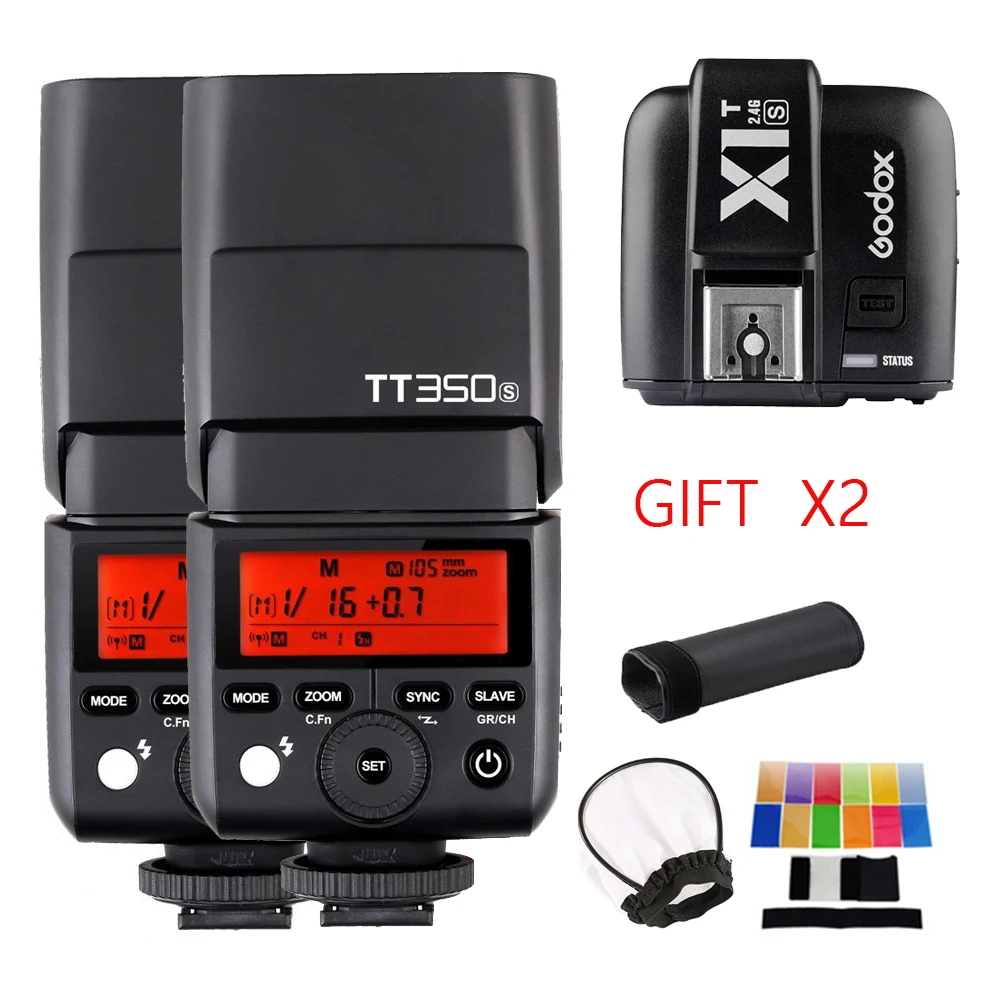 2X Godox TT350S Speedlite 2.4G HSS TTL GN36 Camera Flash +X1T-S Transmitt for Sony Mirrorles Camera A7R A58 A6000 A6500 DSLR
2X Godox TT350S Speedlite 2.4G HSS TTL GN36 Camera Flash +X1T-S Transmitt for Sony Mirrorles Camera A7R A58 A6000 A6500 DSLR