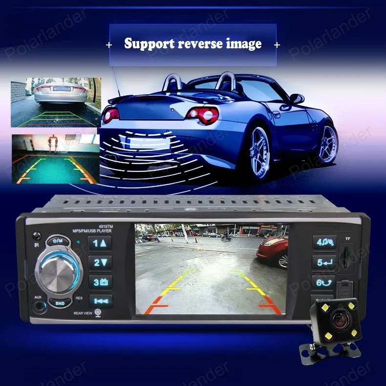 Автомагнитола 1 Din сенсорный экран 4 дюйма HD USB / SD /FM Bluetooth MP5-плеер | Автомобили и