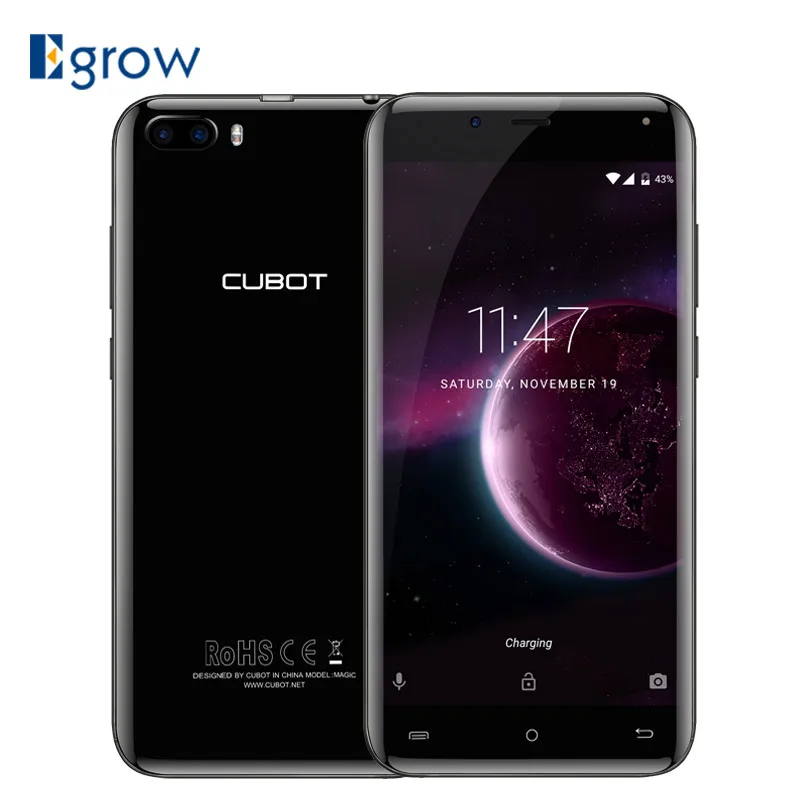 Оригинал CUBOT Magic 13MP две камеры сотового телефона Android 7 0 5 &quotHD смартфон MTK6737 4 ядра + 3