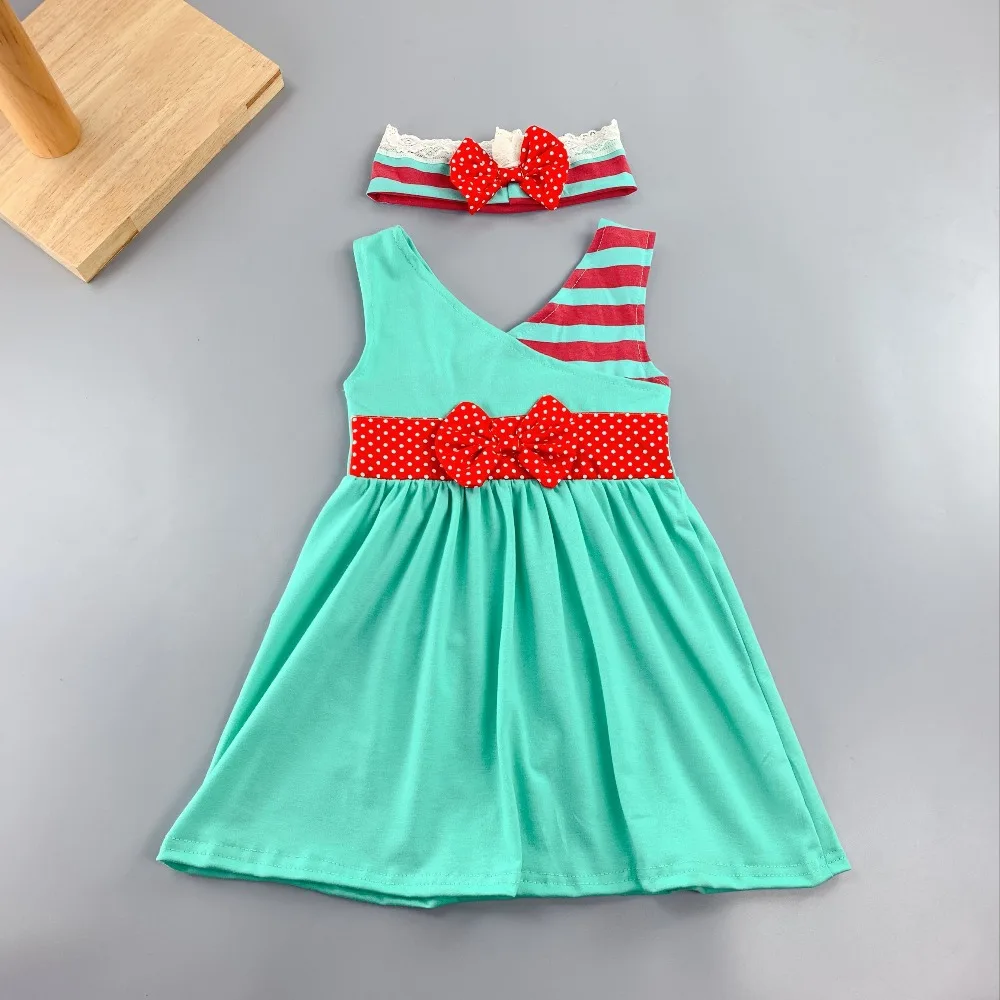 Ancient China Neck Style Summer Autumn Striped Pattern and Clothes Baby Girls Green Cross Dress Apparel Accessory | Детская одежда и