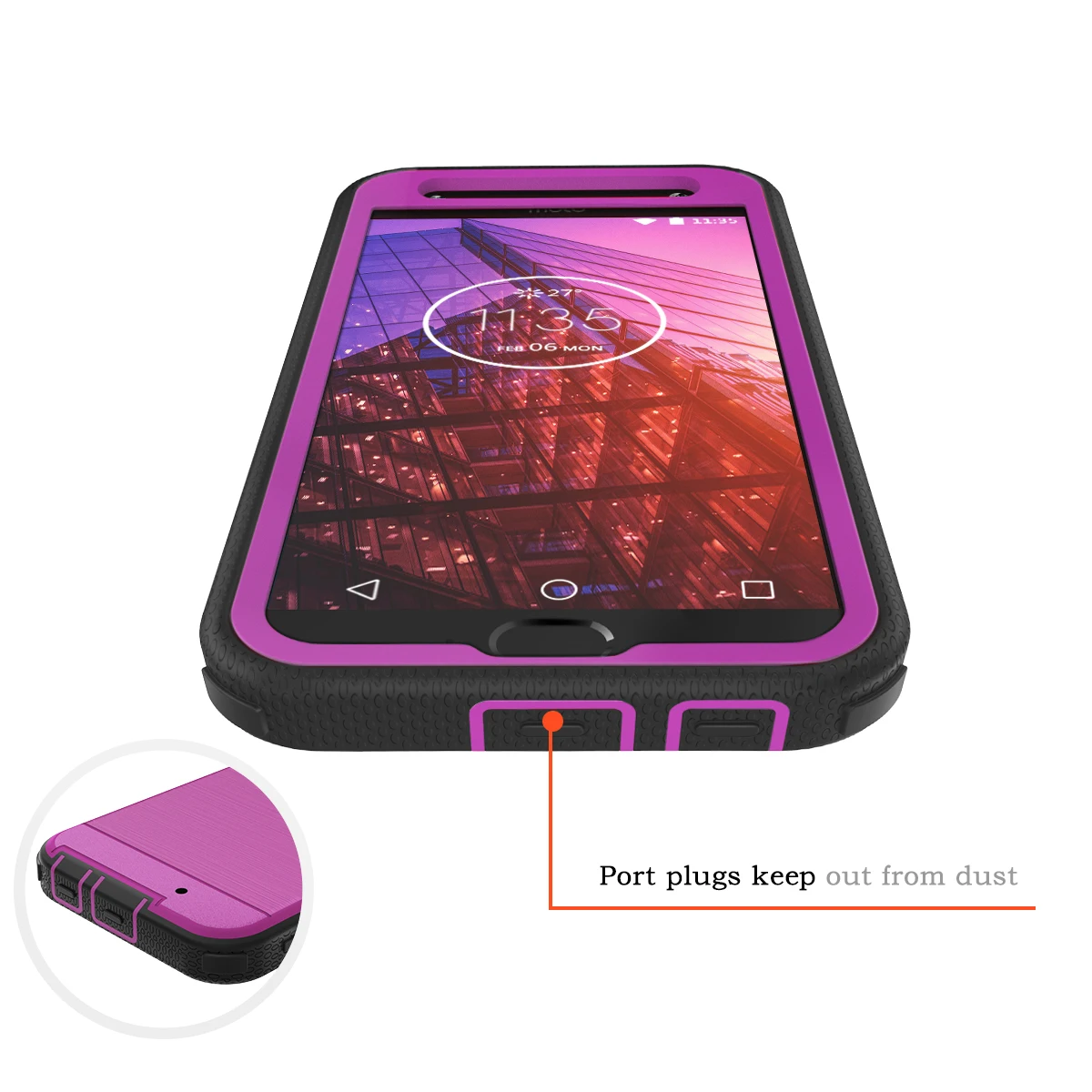 Грандевер 2 в 1 Жесткий Чехол для Moto X4 чехол матовый Mteal текстура простой