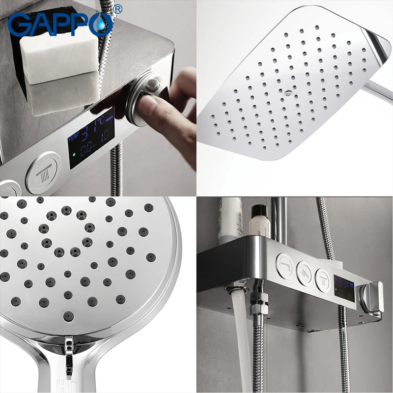Смесители для душа GAPPO цифровой фотографический кран ванны дождевой душевой