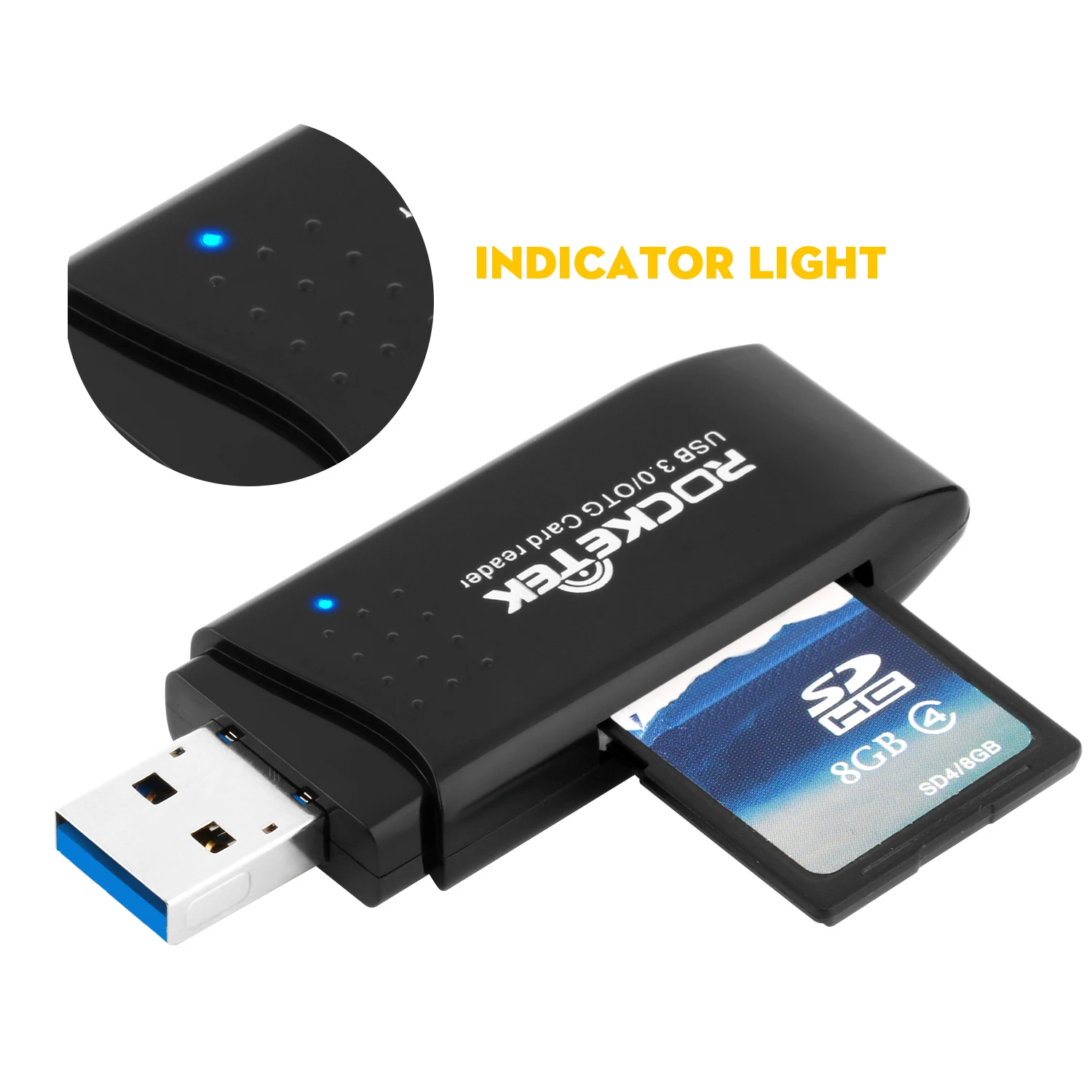 Rocketek Высокое качество usb 3 0 multi 2 в 1 устройство чтения карт памяти для SD TF micro pc