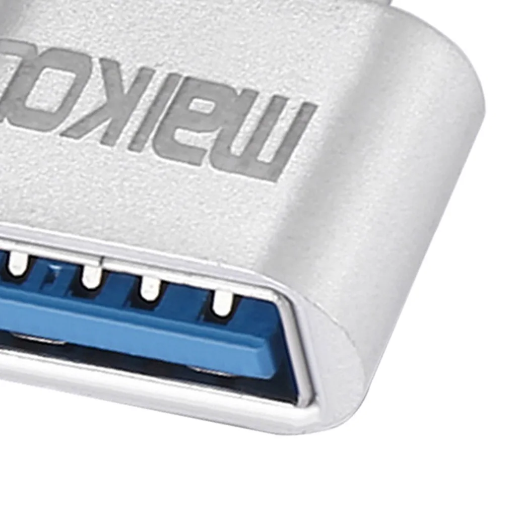1 шт. Портативный USB 3 0 к Type C адаптер OTG разъем для всех устройств серебро