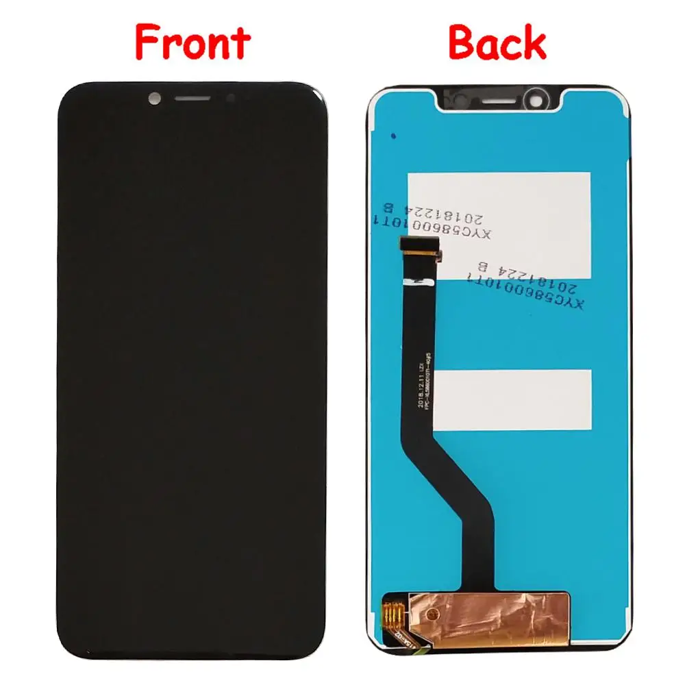 5,9 дюймов для UMIDIGI ONE ЖК-дисплей+ сенсорный экран протестированный ЖК-дигитайзер стеклянная панель Замена для UMIDIGI ONE PRO - Цвет: Black Without frame