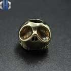 Бусины для ножей из чистой меди, нож-тыква из латуни, бусины для черепа на Хэллоуин, веревка для повседневного использования, инструменты для выживания, бусы на веревочке с паракордами 1 м