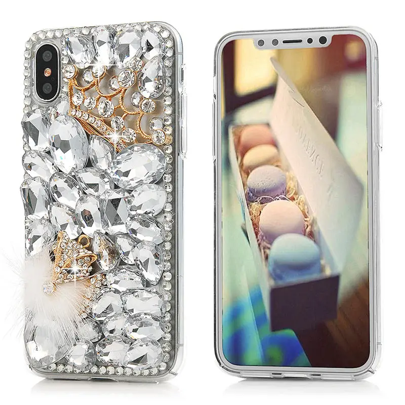 YOKIRIN Стразы чехол для iPhone X ручной работы роскошный 3D Русалка Блеск Кристалл Алмаз