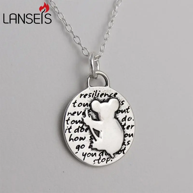 Lansix 20pcs вдохновляющее ожерелье Koala Bear Charm Necklace2