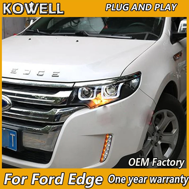 Стайлинг автомобиля KOWELL для фар Edge 2010 2012 2014 светодиодный ные фары с новым краем DRL