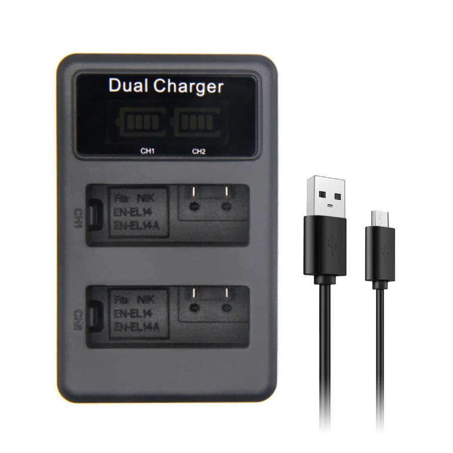Двойное светодиодный устройство USB SANGER для фотоаппарата Nikon P7800 P7100 D5300 D5200 D3200 D3300