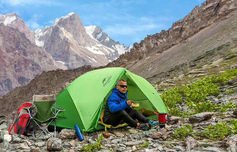 Naturehike модернизированный Звездный речной-2 Сверхлегкий альпинистский тент для 2 человек двухслойный 20D нейлоновый тканевый парный кемпинговый тент