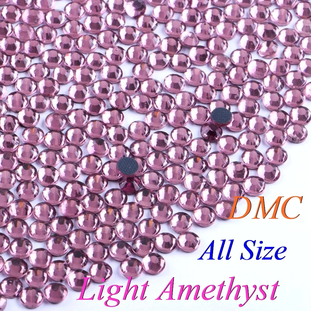Все Размеры! Светильник с аметистом DMC стразы горячей фиксацией SS6 SS10 SS16 SS20 SS30