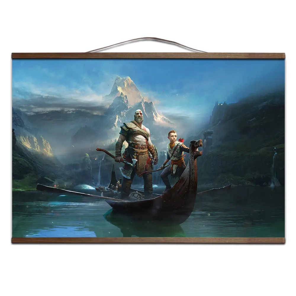 God Of War 4 видео игры узорные постеры и холст печатных живопись художественная Стена Фотографии домашний декор для гостиная украшения - Цвет: 1