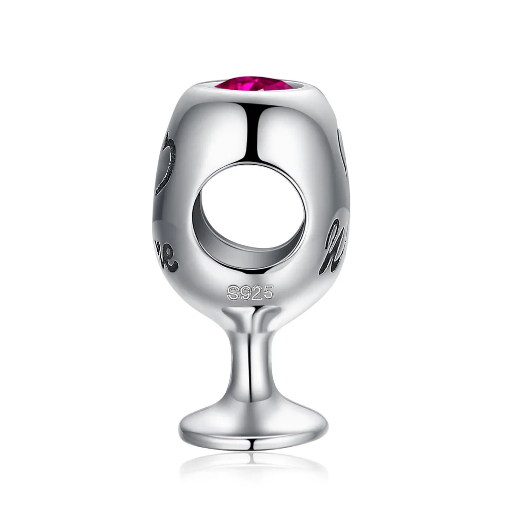 JewelryPalace Fun Time бокал для вина создан рубиновые амулеты серебряные бусины 925 пробы для женщин Лидер продаж красивые подарки ювелирные изделия