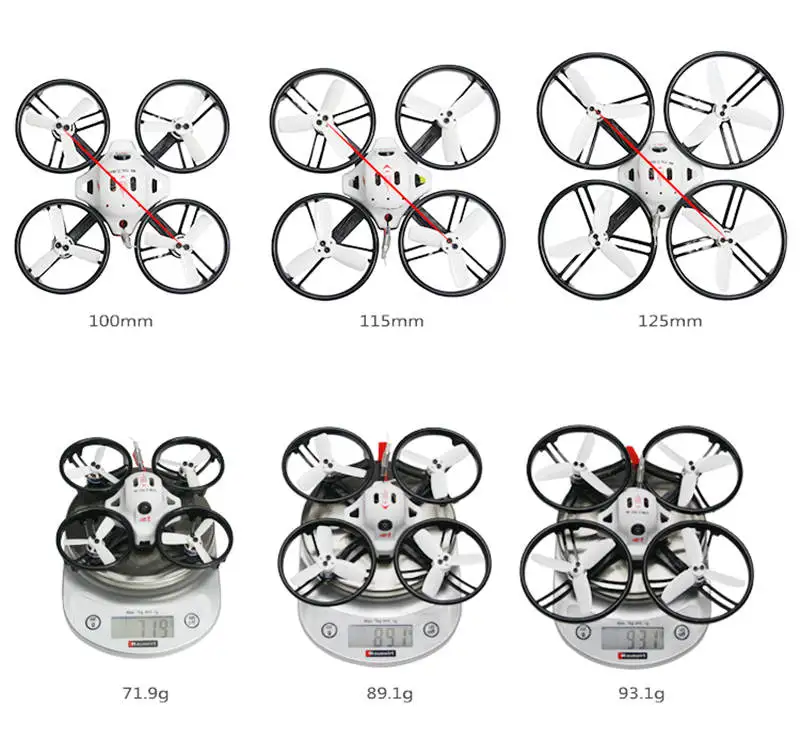 KINGKONG/LDARC ET 5,8G серия ET100 ET115 ET125 3S V2 микро FPV гоночный Дрон 800TVL камера 16CH 25mW 100mW VTX BNF