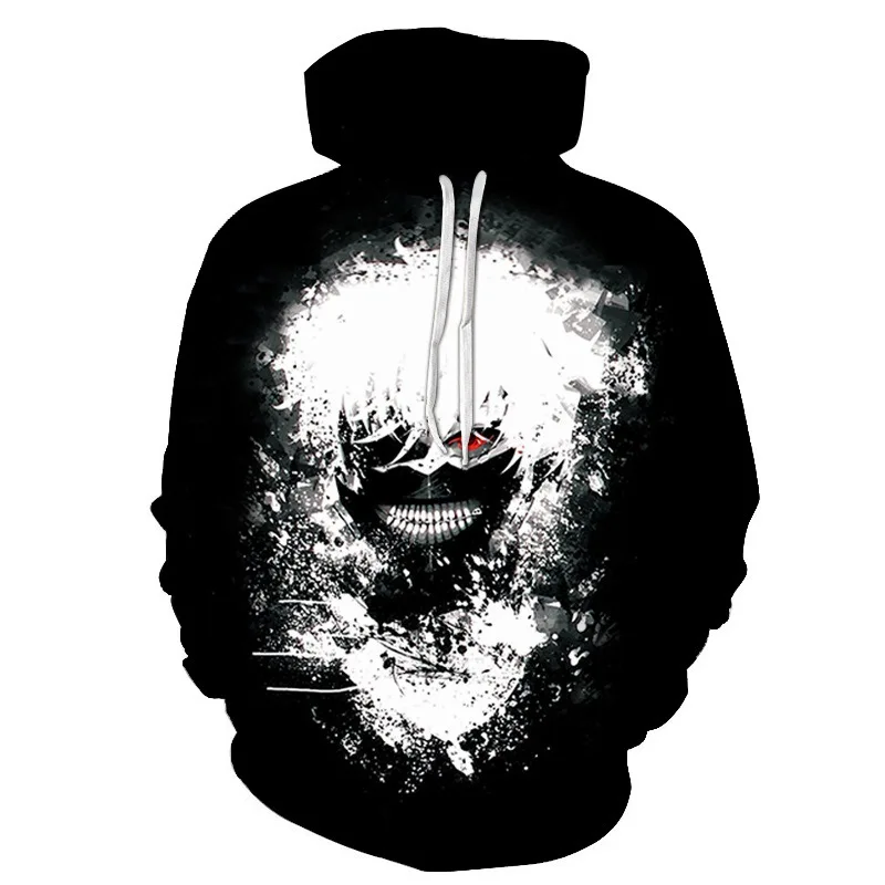 New Animation Tokyo Ghoul Kaneki Ken Anime Hoody Hoodies Sweatshirt Thick Cosplay Coat Jacket Costume Clothing | Мужская одежда