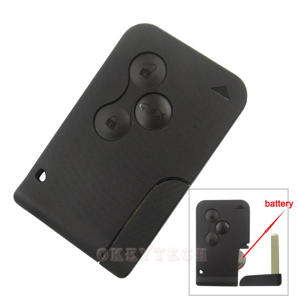 OkeyTech 2 шт./лот для Renault Megane Grand Scenic 2005 2006 2008 433 МГц PCF7947 3 кнопочный смарт ключ с
