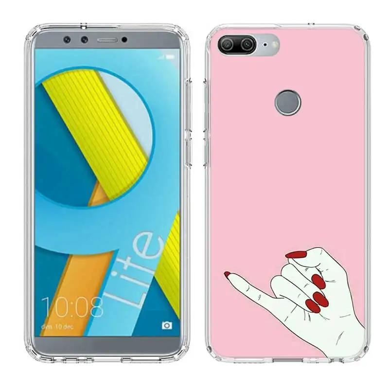 Beautiful Woman's Hand Soft TPU Print Hull Case For Huawei Honor 8X MAX 8 9 10 lite 7 7X 6X V9 Play V20 Frosted Fundas Cover |