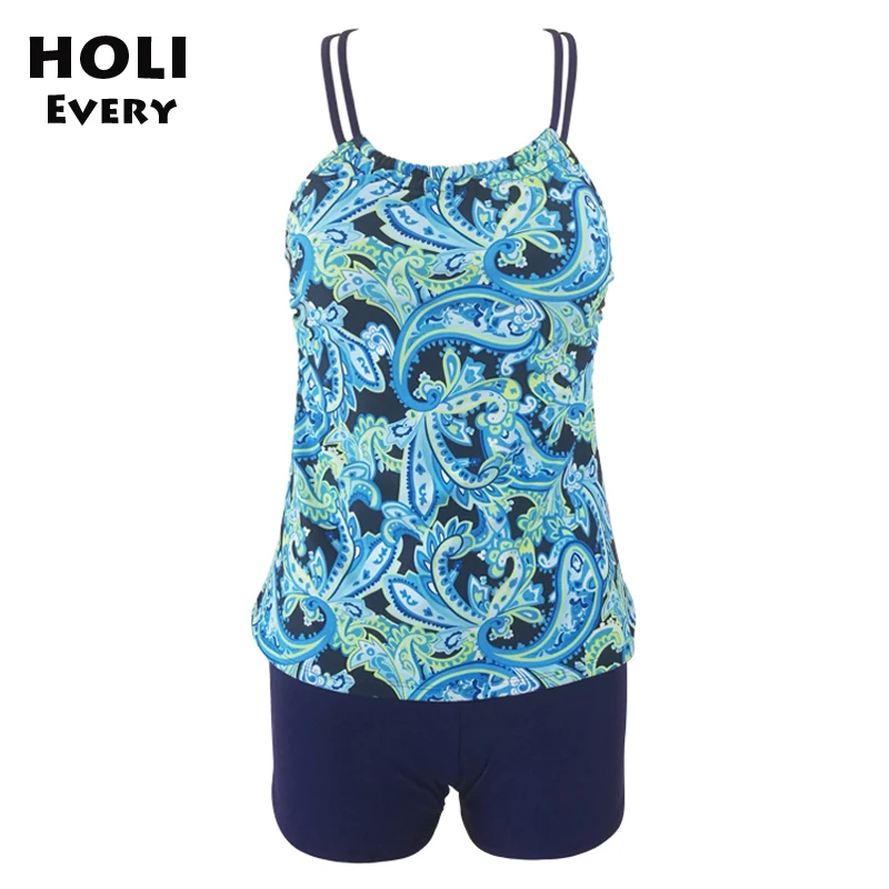 Купальник Танкини для женщин купальный костюм размера плюс женский ретро Топ