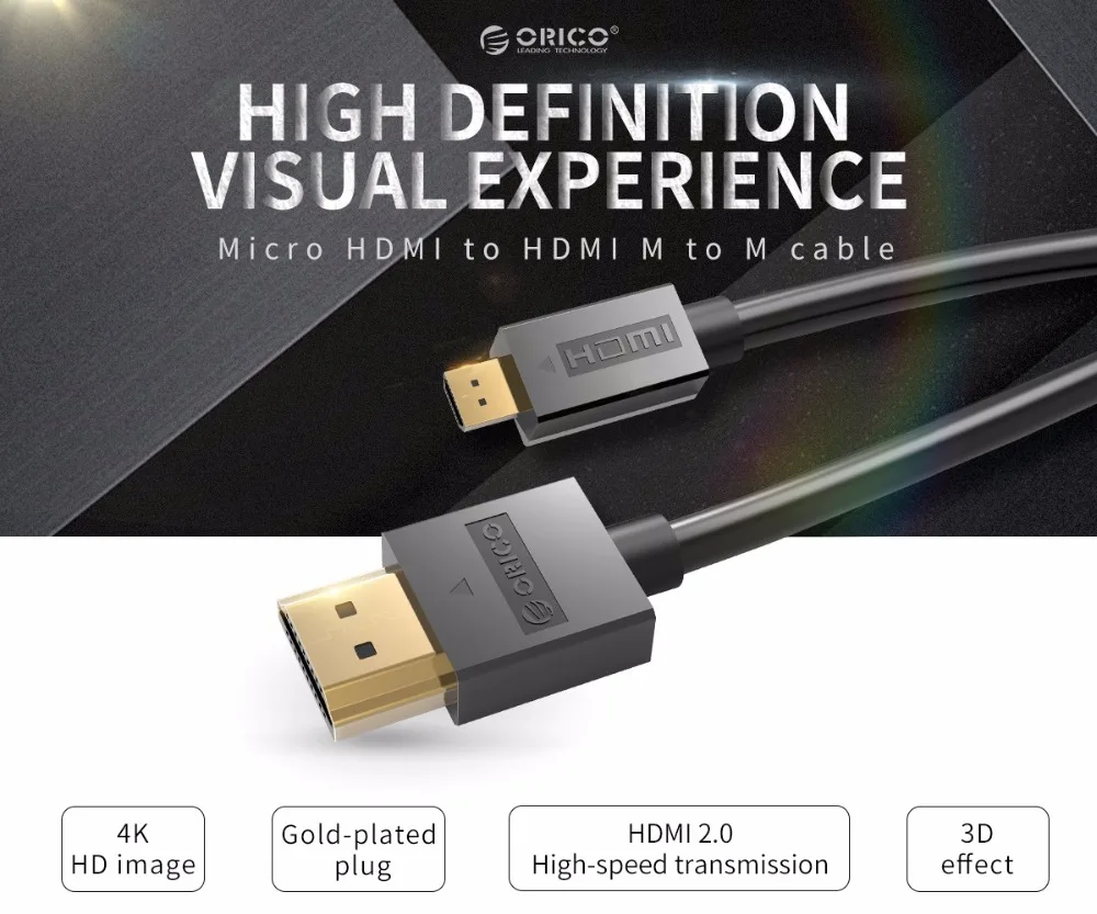 Кабель HDMI ORICO 4K 3D для HD TV сплиттер switcher PS3 проектор LCD компьютер 0 5/1/1. 5/3 м