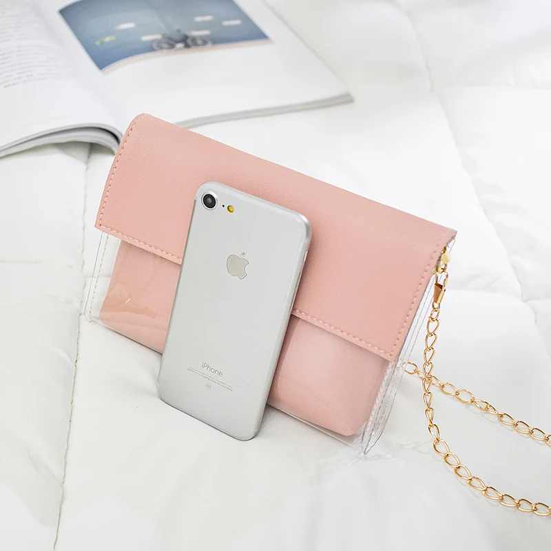 2019 летняя прозрачная сумка маленькая через плечо с клапаном сумки на для дам