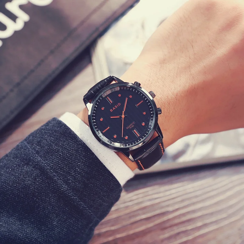 Часы наручные BASID мужские/женские кварцевые спортивные модные повседневные
