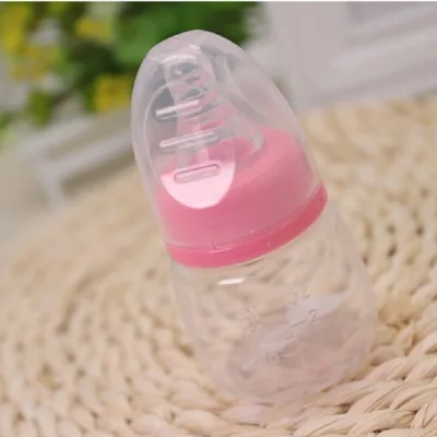 1 Pcs Hot Newborns Baby Bottles Toddlers Drinking Water Feeding Mini PP Bottle Boys&Girls Care Solid Colors Milk 60 ML Bottles - Цвет: Pink