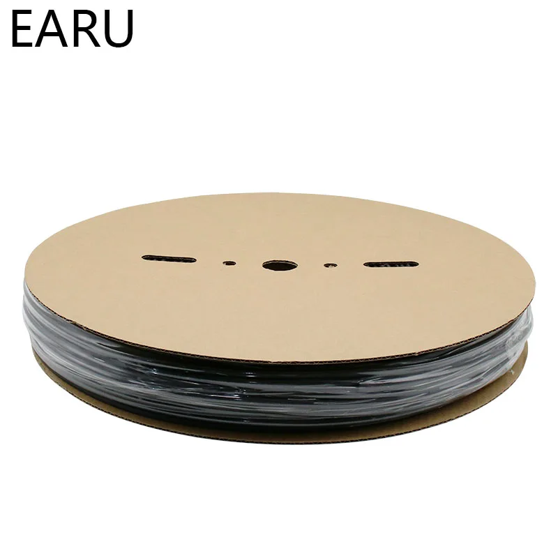 1 Roll Reel 2:1 Black 2 3 5 6 8 10mm Diameter Heat Shrink Heatshrink Tubing Tube Sleeving Wrap Wire Sell DIY Connector Repair |