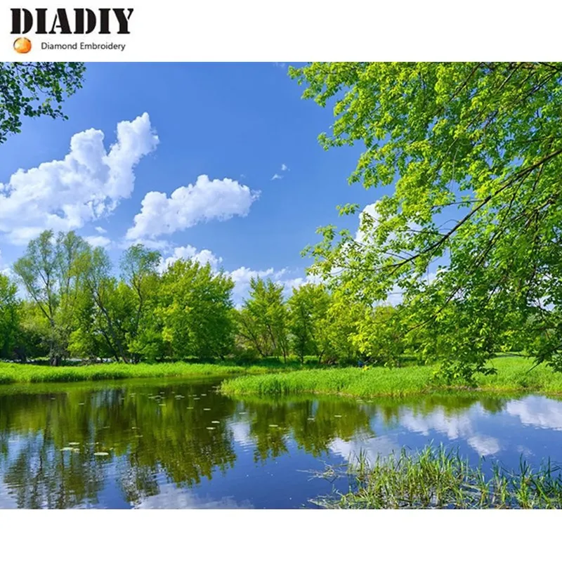 diamond embroidery diy 5d painting nature ScenicCross Stitch full square drill Rhinestone mosaic home decoration | Дом и сад