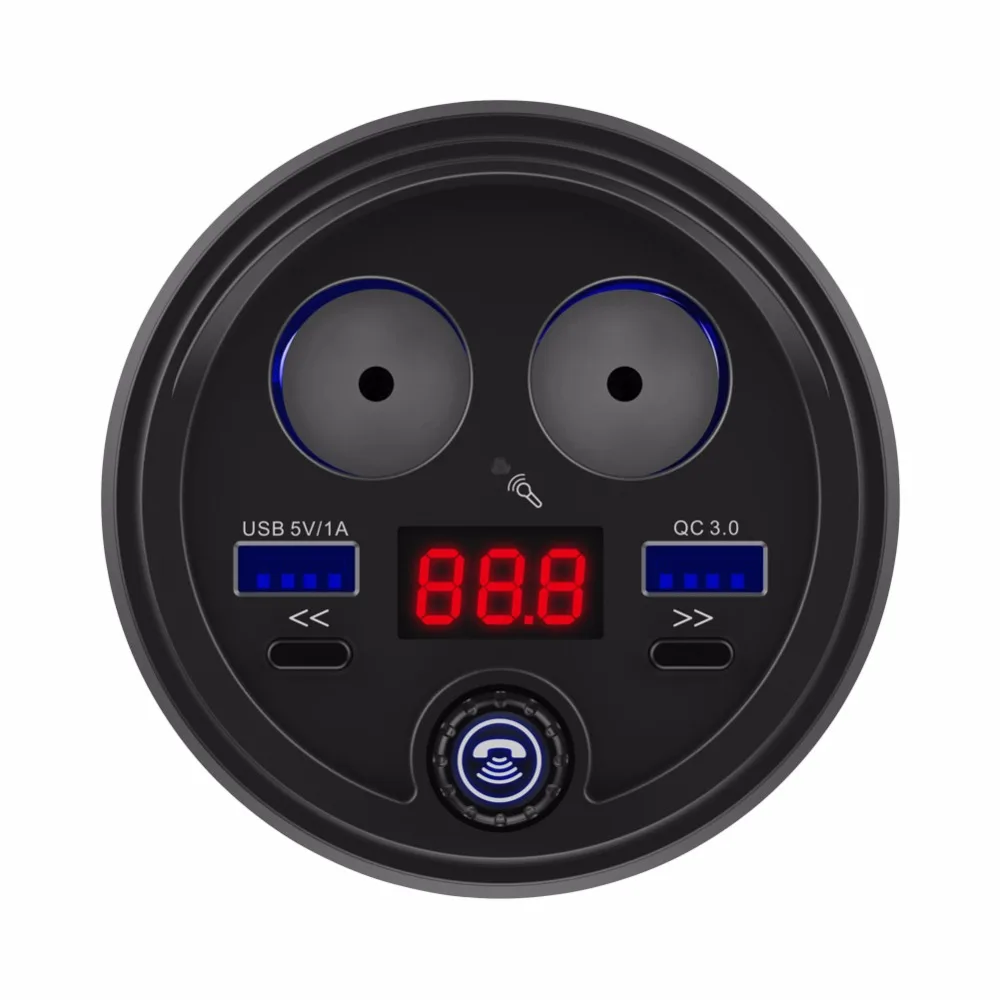 Автомобиль Bluetooth fm-передатчик музыка MP3 плеер Hands Free Car Kit подстаканник 2 гнездо