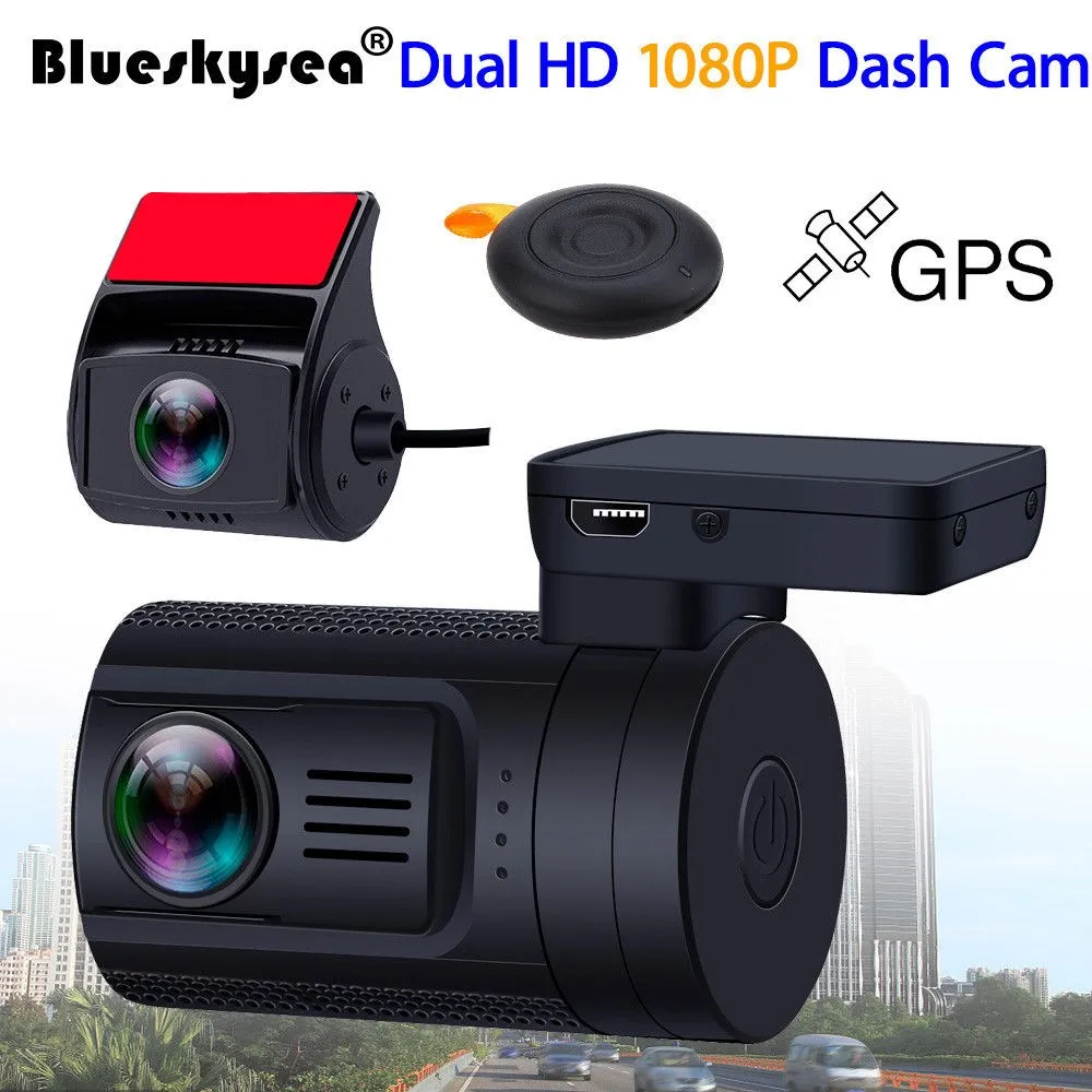 Blueskysea Mini 0906 двойная камера Full HD 1080P Автомобильный видеорегистратор sony IMX291 с датчиком двухканальный видеорегистратор для приборной панели автомобиля