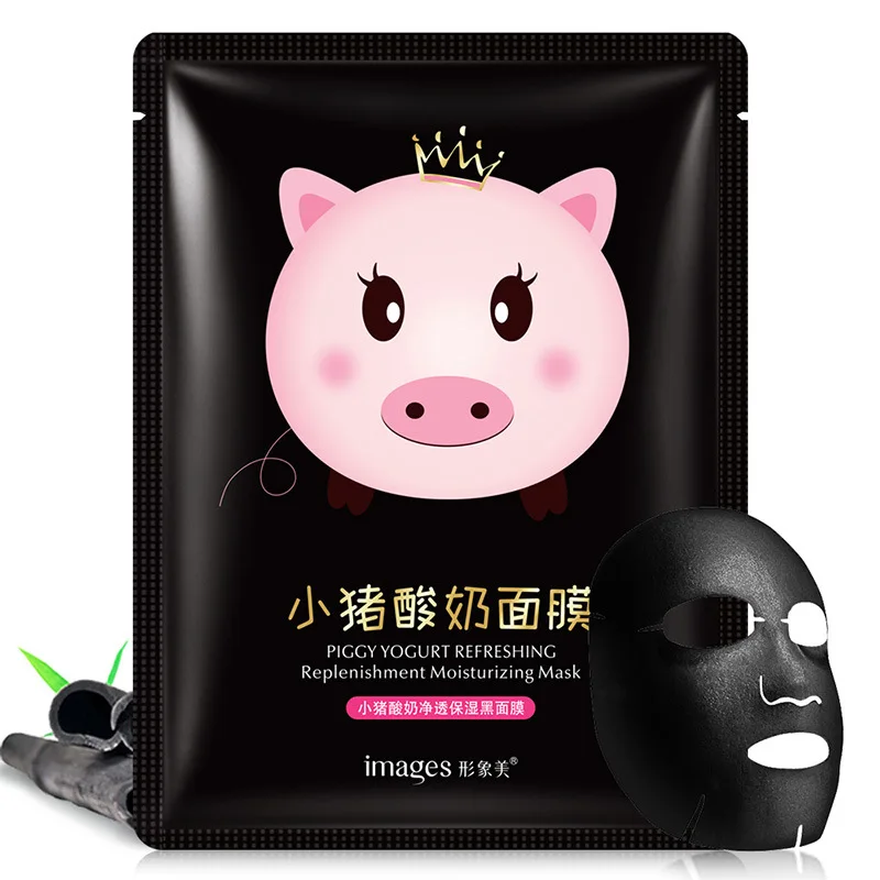 Moisturizing BIOAQUA Face Mask Pig Yogurt Transparent Moisturizing Whitening Oil-control Facial Sheet Mask Black Tony Moly Skin Care Korean - Цвет: Moisturizing