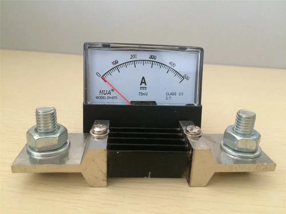 DH-670 30A 50A 100A 200A 500ADC с шунт аналоговая AMP Панель измеритель тока Амперметр